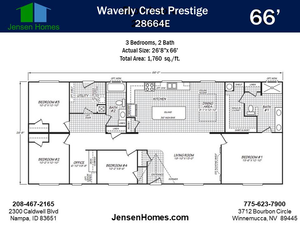 Open concept layout in 28664E The Rapids home