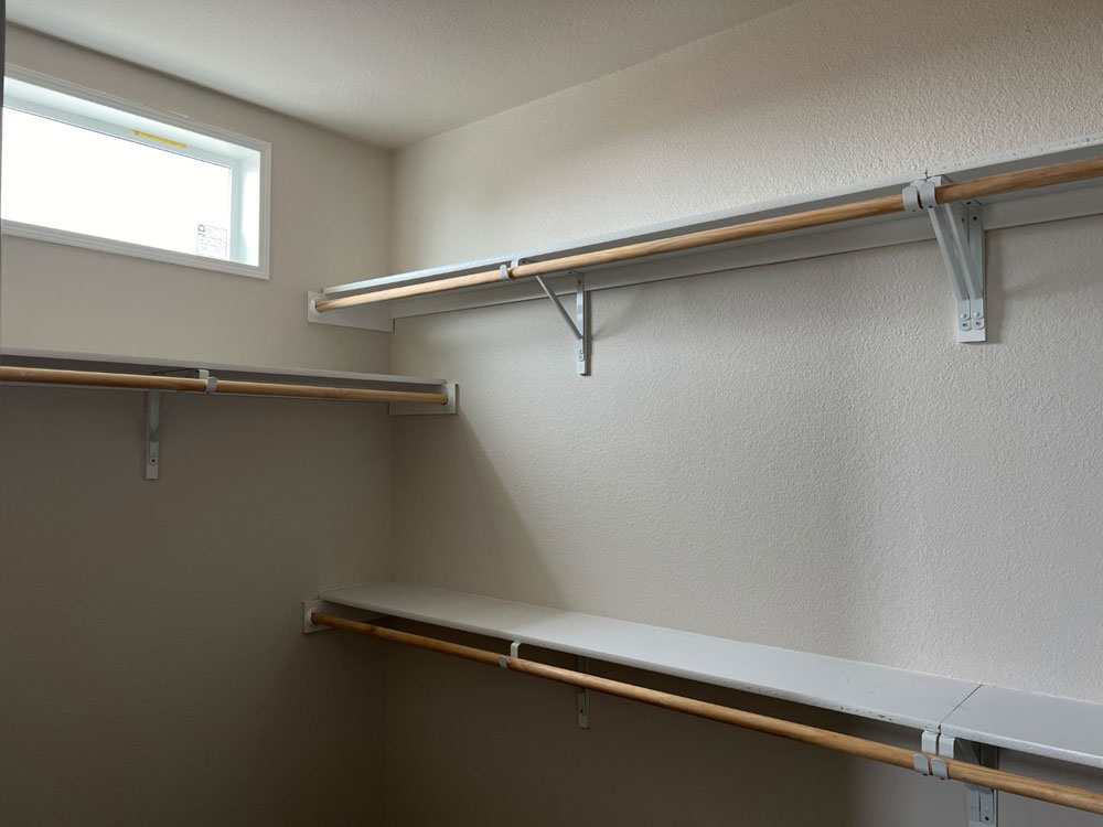 Spacious closet in the primary bedroom of the Fleetwood Bruneau